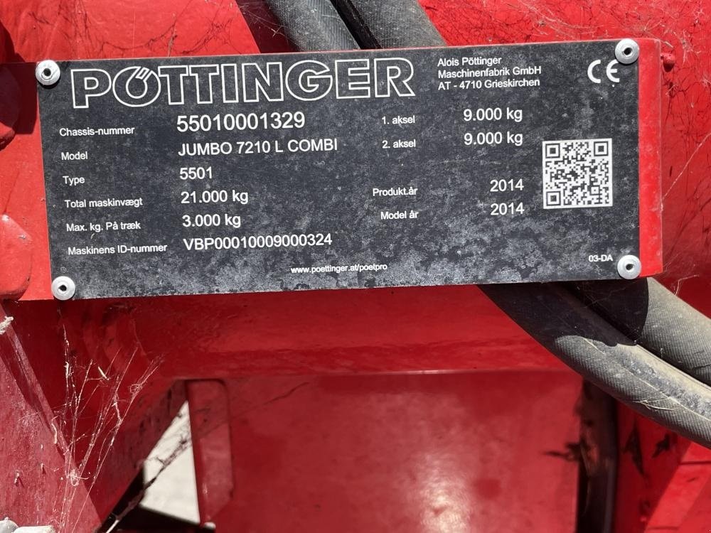 Ladewagen des Typs Pöttinger Pøttinger  Jumbo 7210 Årgang 2014, Gebrauchtmaschine in Dronninglund (Bild 11)