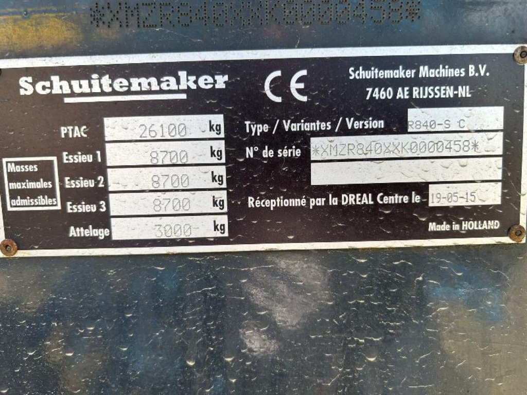 Ladewagen типа Schuitemaker RAPIDE 840, Gebrauchtmaschine в JOSSELIN (Фотография 11)