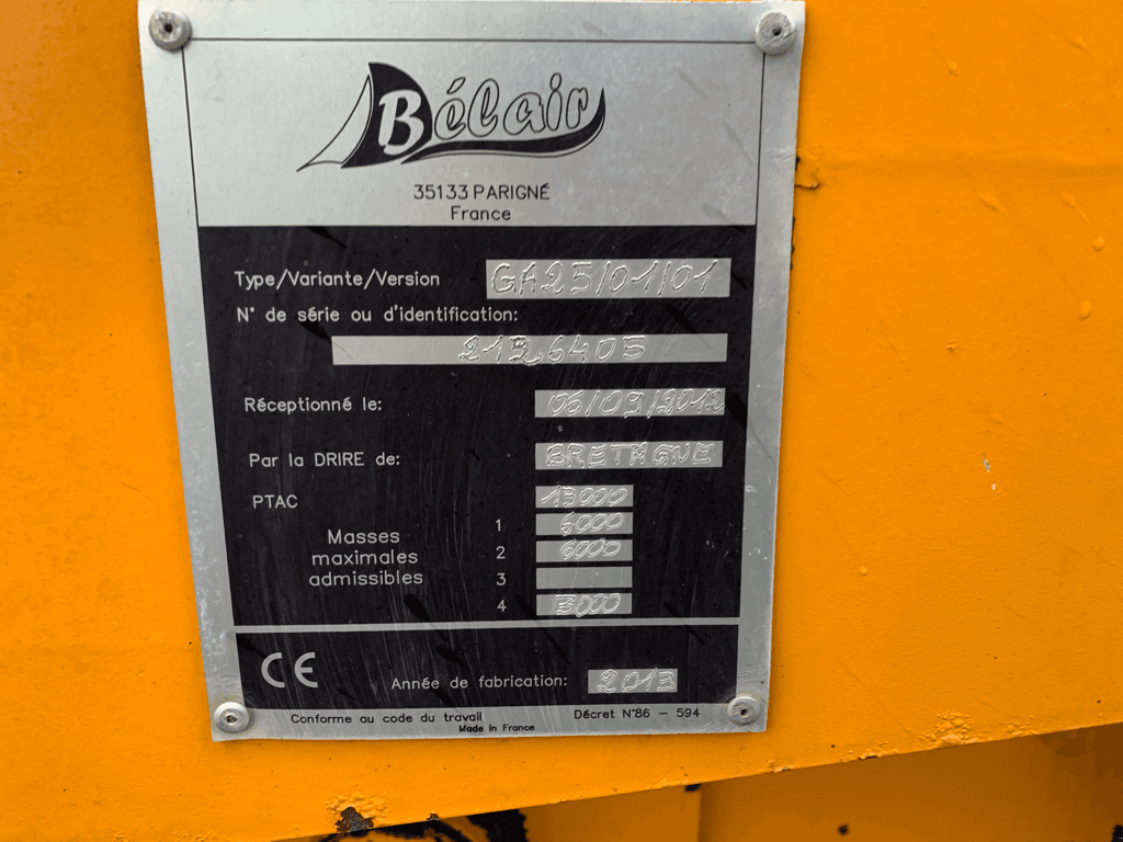 Ladewagen типа Sonstige GABARE 17-28, Gebrauchtmaschine в CONDE SUR VIRE (Фотография 8)