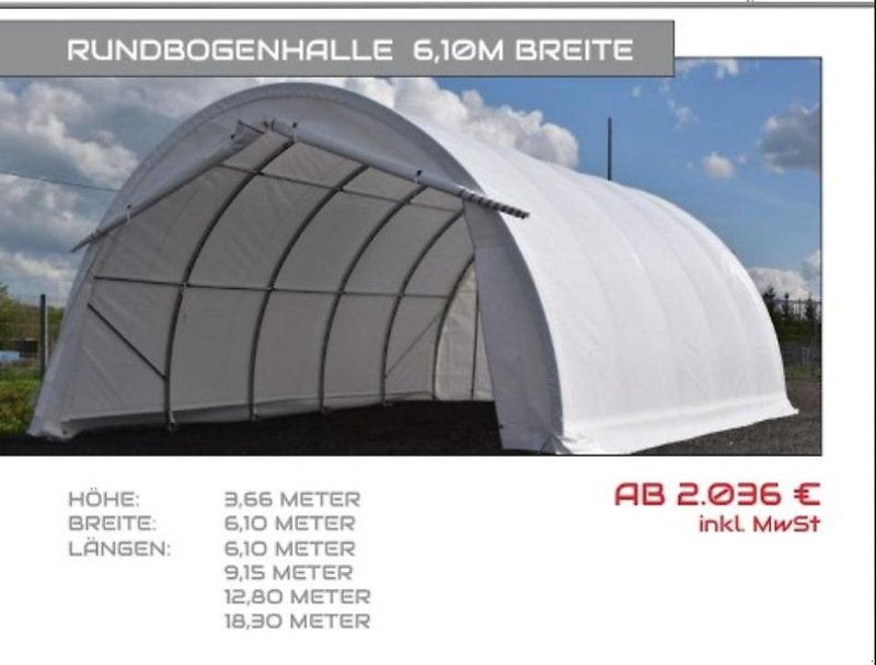 Lagerhalle a típus Sonstige Lagerhalle Lagerzelt Tunnelhalle Zelthalle 6x6m NEU, Neumaschine ekkor: Rodeberg OT Eigenrieden (Kép 1)