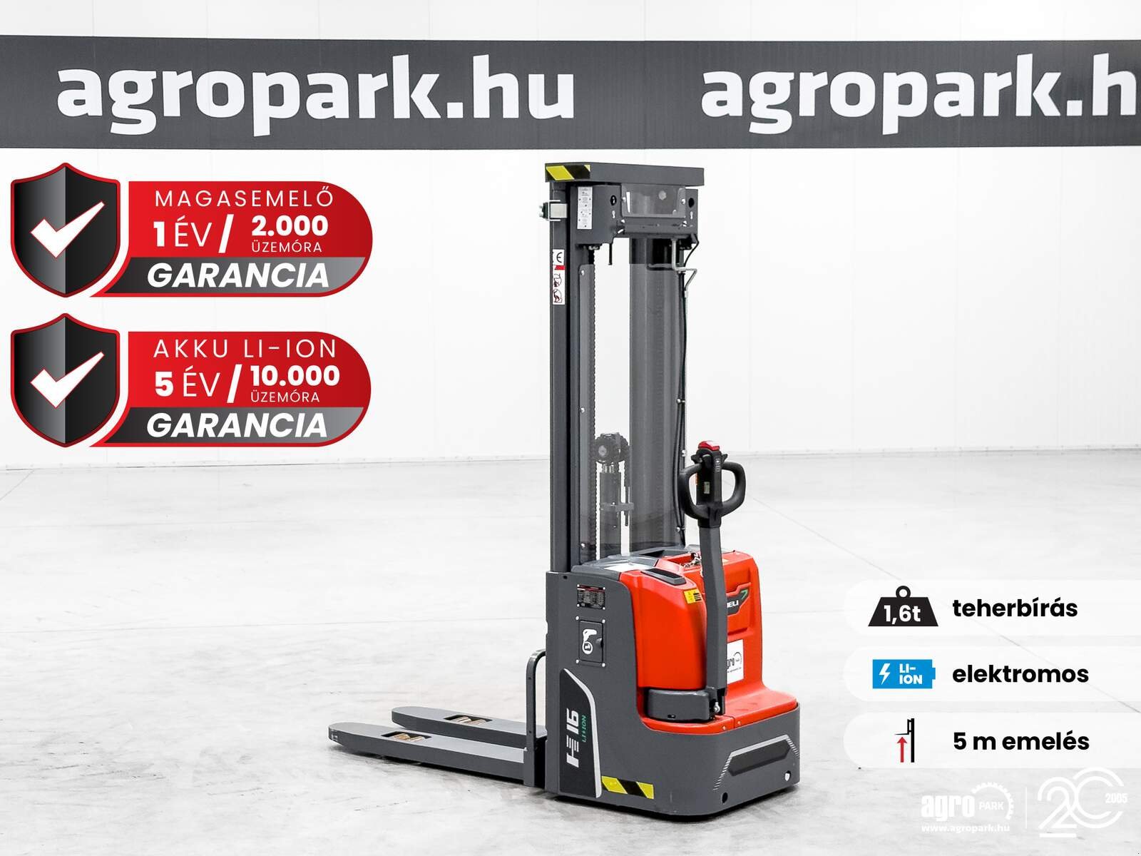 Lagertechnik & Stapeln типа Heli 1,6 ton high-performance Li-ion electric pedestrian pallet stacker stacker with 5 meter lift, Gebrauchtmaschine в Csengele (Фотография 1)