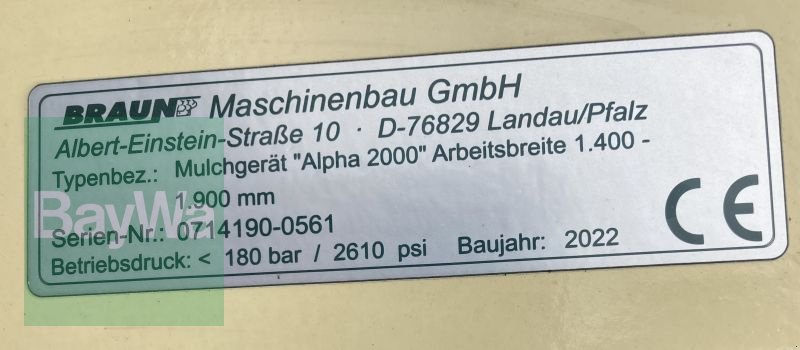 Laubschneider Türe ait Sonstige Alpha 2000 1,40-190m, Gebrauchtmaschine içinde Brackenheim (resim 10)