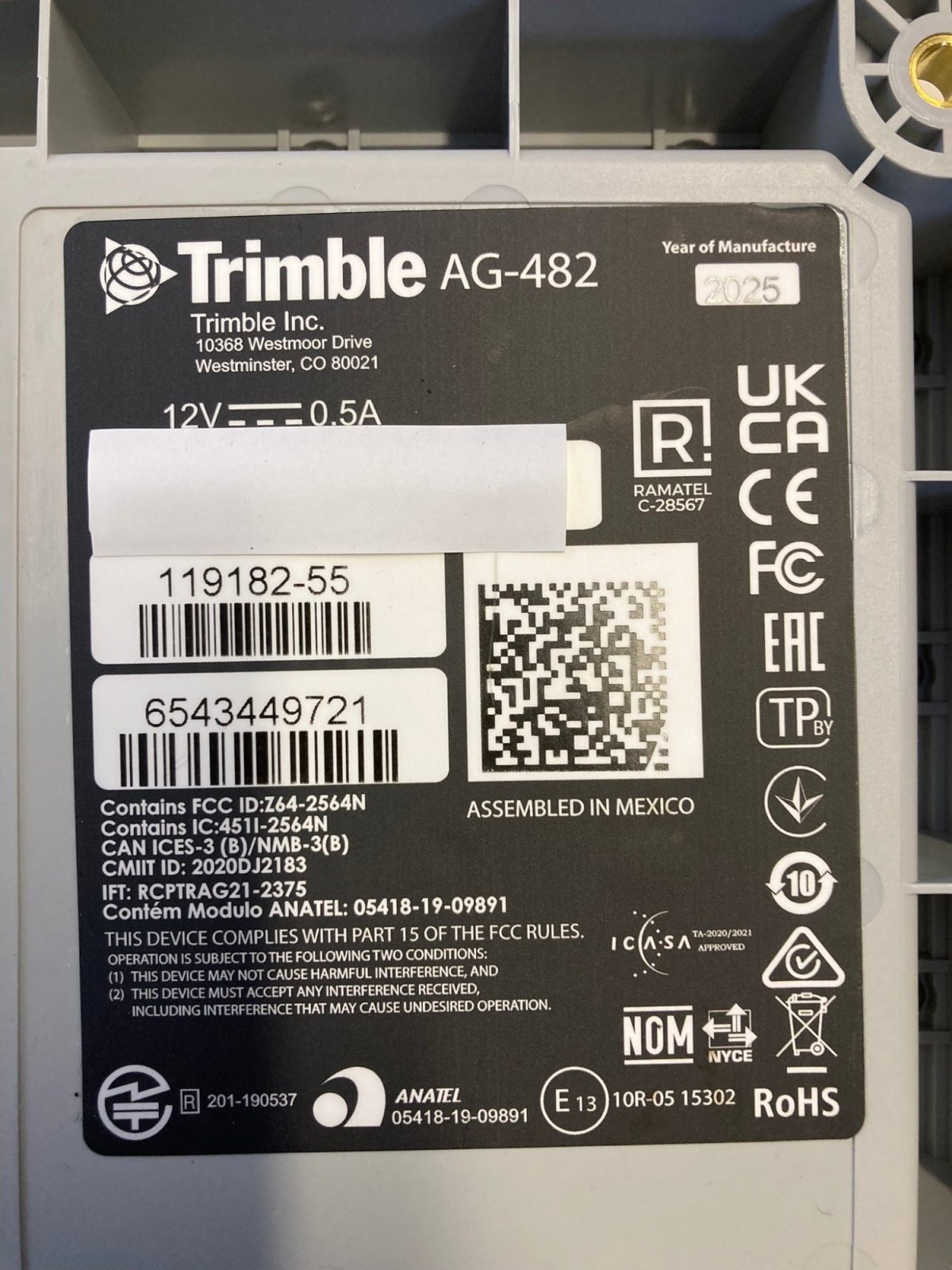 Lenksystem des Typs Trimble E054 AG-482 RTK, Neumaschine in Untergriesbach (Bild 2)