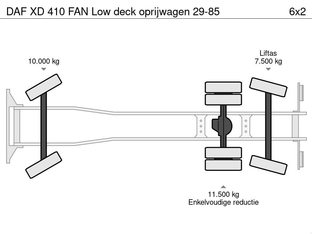 LKW tipa DAF XD 410 FAN Low deck oprijwagen 29-85, Gebrauchtmaschine u Groenekan (Slika 4)
