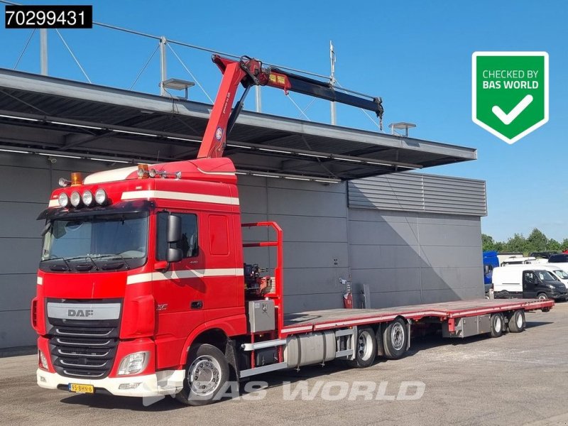 LKW del tipo DAF XF 440 6X2 NL-combi Transporter HMF 900-K2 Kran Winch Lift-Lenka, Gebrauchtmaschine en Veghel (Imagen 1)