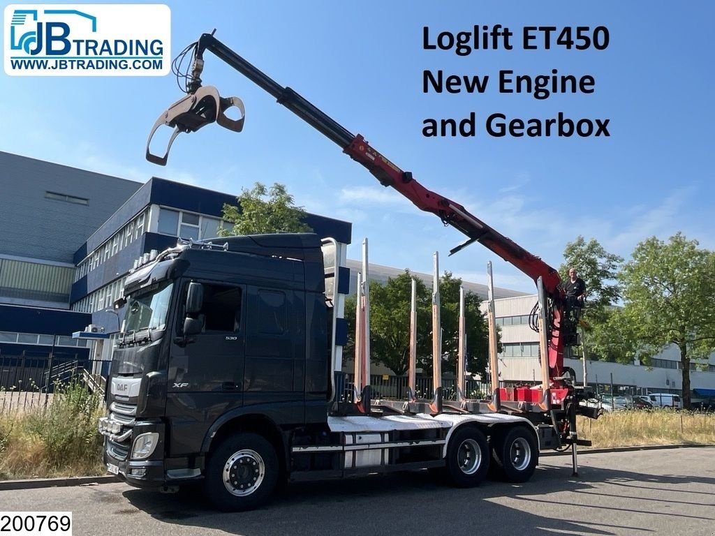 LKW des Typs DAF XF 530 6x4, Wood transport, Retarder, Loglift ET450, Gebrauchtmaschine in Ede (Bild 1)