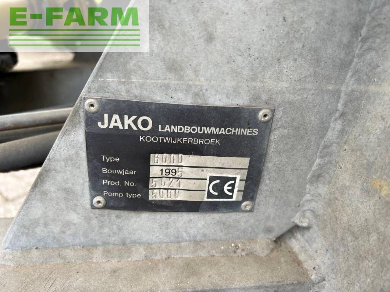 LKW типа JAKO + slootsmid bemester tank 6000 liter, Gebrauchtmaschine в ag BROEKLAND (Фотография 8)