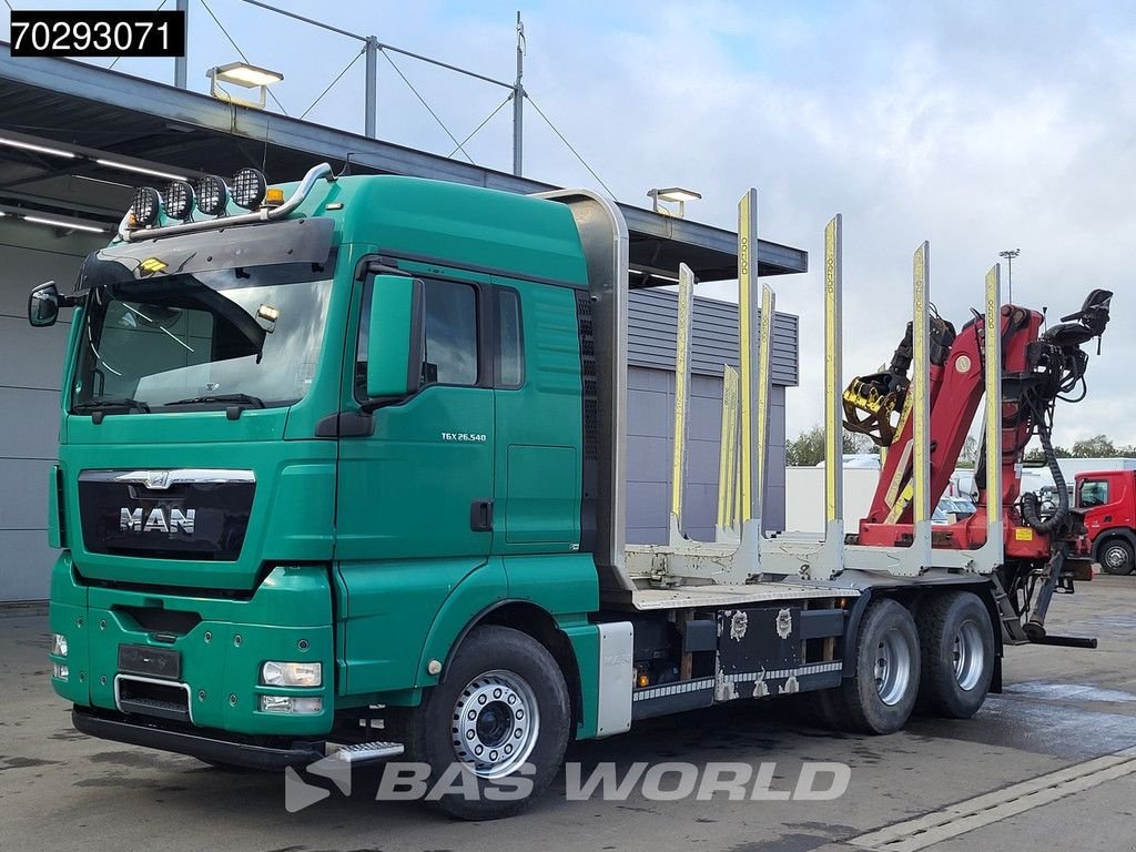 LKW des Typs MAN TGX 26.540 6X4 TAJFUN L150Z.96 woodcrane Holztransport Manual Re, Gebrauchtmaschine in Veghel (Bild 9)
