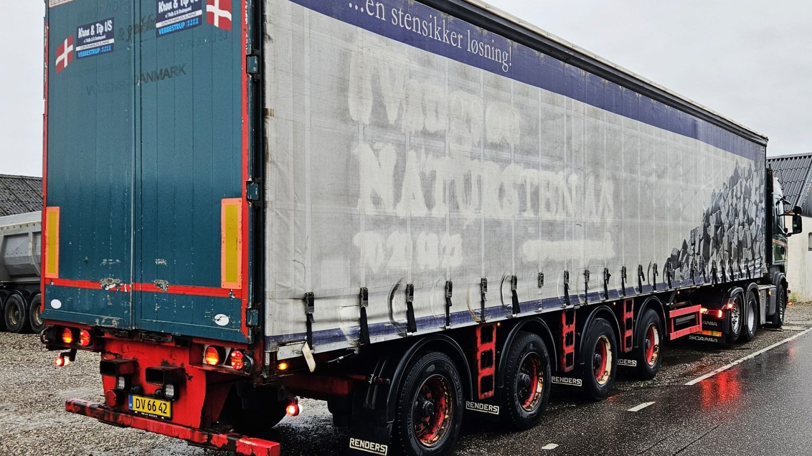 LKW des Typs Renders Gardintrailer / nysynet / 4 drejbare aksler / truckbeslag, Gebrauchtmaschine in Arden (Bild 2)