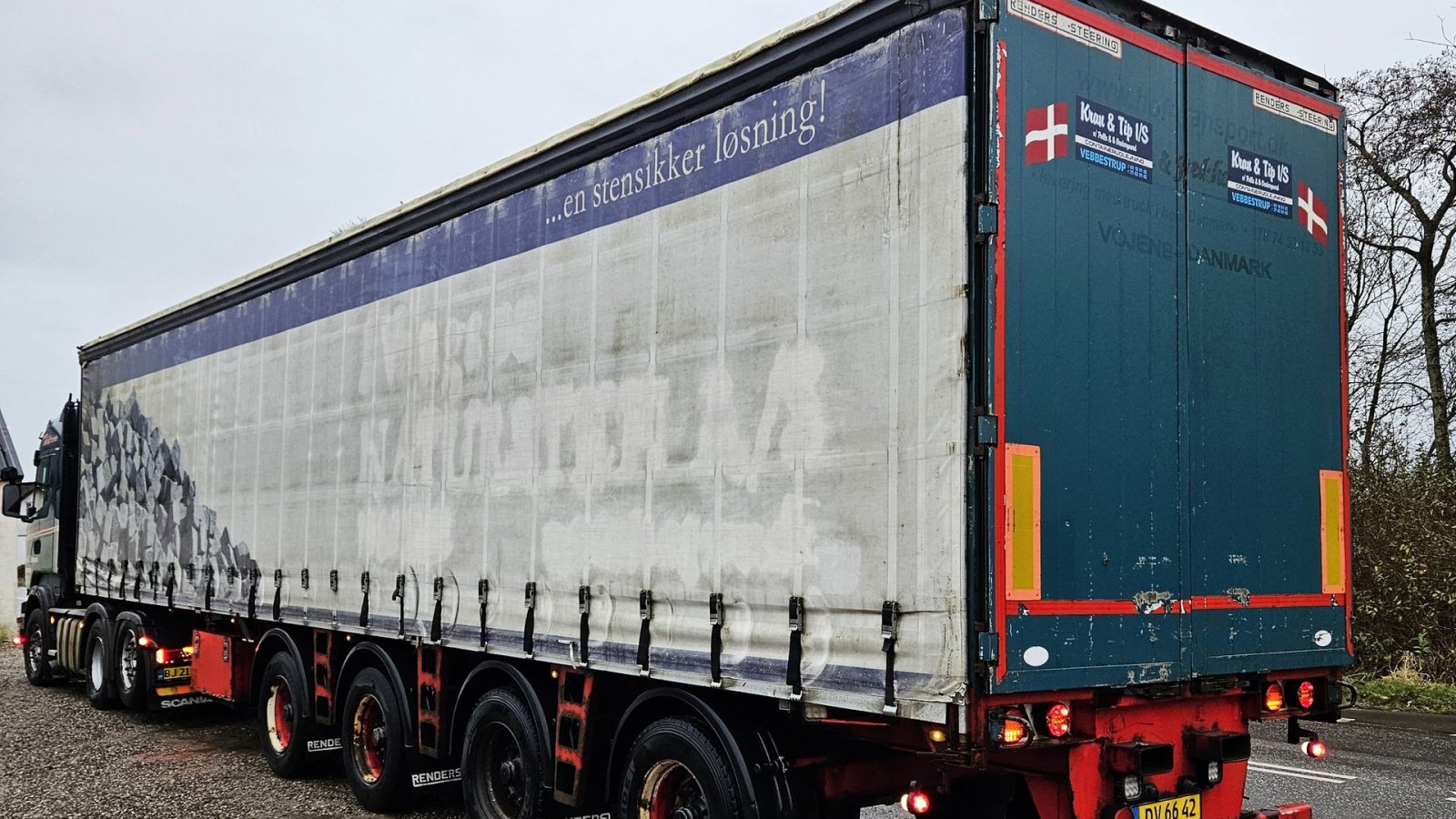 LKW des Typs Renders Gardintrailer / nysynet / 4 drejbare aksler / truckbeslag, Gebrauchtmaschine in Arden (Bild 4)