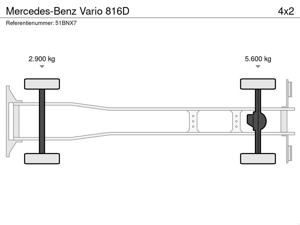 LKW des Typs Sonstige Mercedes Benz Vario 816D, Gebrauchtmaschine in Barneveld (Bild 6)