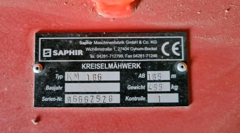 Mähaufbereiter & Zetter del tipo Saphir KM 186, Gebrauchtmaschine en Nesselwang (Imagen 3)