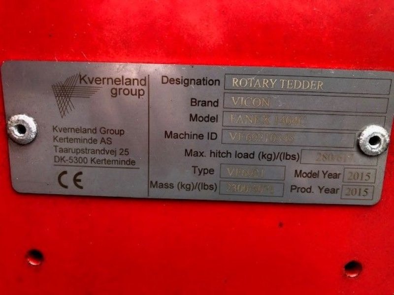 Mähaufbereiter & Zetter des Typs Vicon Schudder Fanex 1404 C Schudder, Gebrauchtmaschine in Wierden (Bild 9)