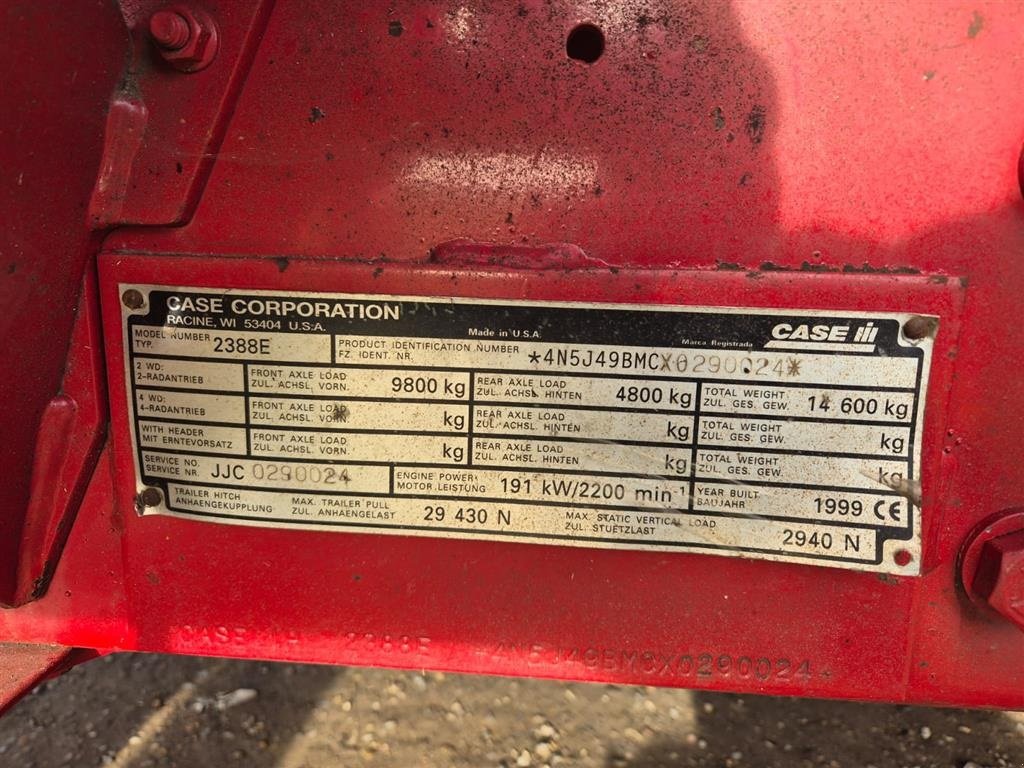 Mähdrescher Türe ait Case IH AXIAL-FLOW 2388, Gebrauchtmaschine içinde Aulum (resim 17)