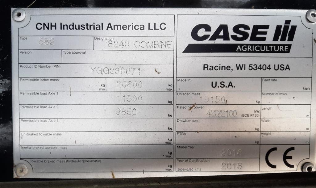 Mähdrescher des Typs Case IH Axial Flow 8240 med 30 fods Vario skærebord, Gebrauchtmaschine in Horsens (Bild 18)