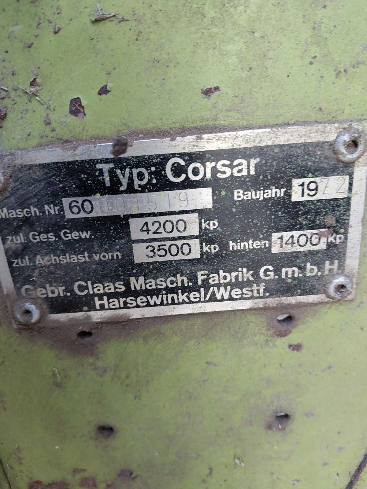 Mähdrescher Türe ait CLAAS Corsar, Gebrauchtmaschine içinde Röckenhof (resim 1)