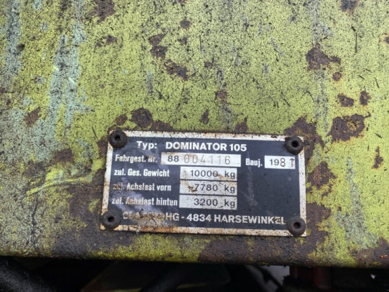 Mähdrescher του τύπου CLAAS Dominator 105, Gebrauchtmaschine σε Hemmet (Φωτογραφία 9)