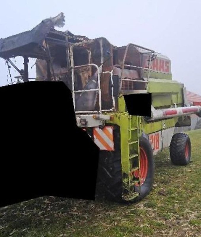 Mähdrescher tipa CLAAS Dominator 218 Mega Brandschaden. Standort nähe Regensburg, Gebrauchtmaschine u Honigsee (Slika 3)