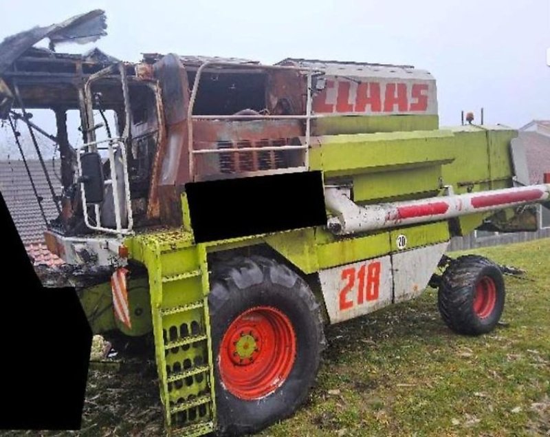 Mähdrescher tipa CLAAS Dominator 218 Mega Brandschaden. Standort nähe Regensburg, Gebrauchtmaschine u Honigsee (Slika 5)