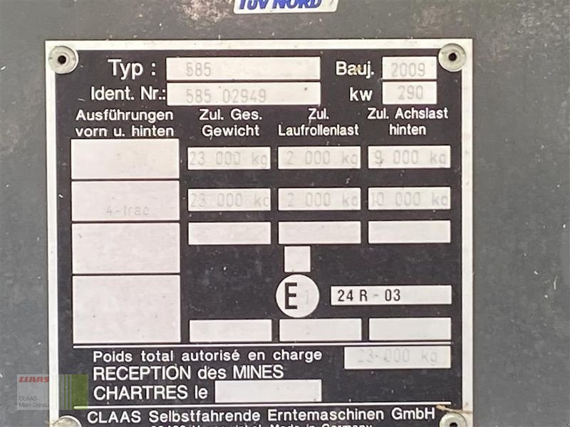Mähdrescher des Typs CLAAS LEXION 570 TT ALLRAD, Gebrauchtmaschine in Vohburg (Bild 15)