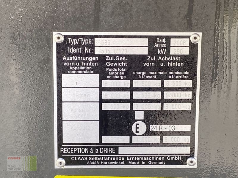 Mähdrescher des Typs CLAAS LEXION 570 + V750 + TW, Gebrauchtmaschine in Vohburg (Bild 13)