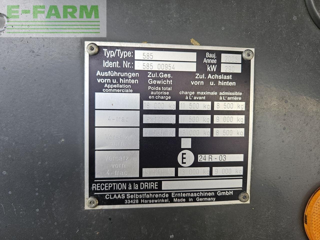 Mähdrescher Türe ait CLAAS lexion 570, Gebrauchtmaschine içinde ILZ (resim 12)