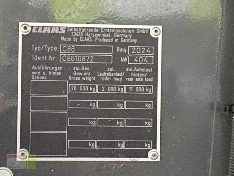 Mähdrescher des Typs CLAAS LEXION 8600 TT E5, Gebrauchtmaschine in Vohburg (Bild 17)