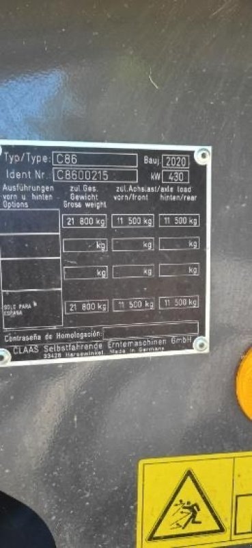 Mähdrescher des Typs CLAAS Lexion 8700, Gebrauchtmaschine in Mern (Bild 7)