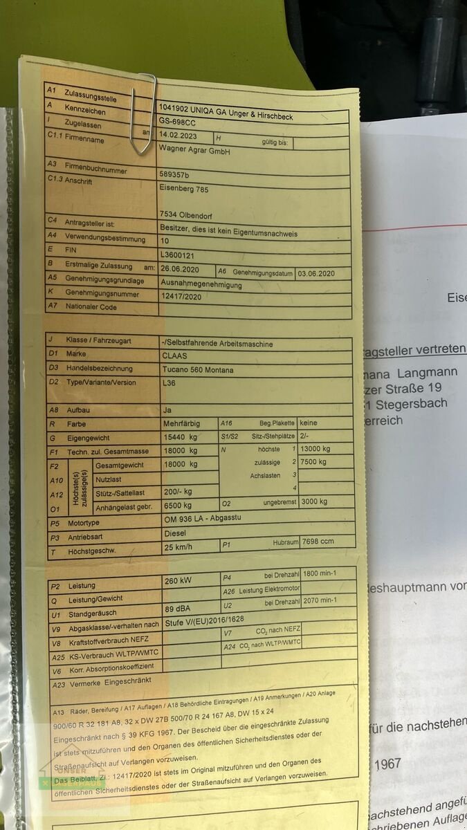 Mähdrescher typu CLAAS Tucano 560 Montana, Gebrauchtmaschine v Hartberg (Obrázek 17)