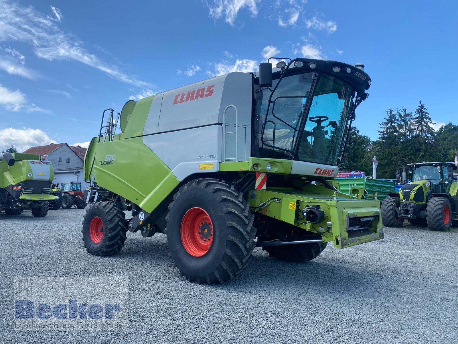 Mähdrescher des Typs CLAAS Tucano 570, Gebrauchtmaschine in Weimar-Niederwalgern (Bild 1)