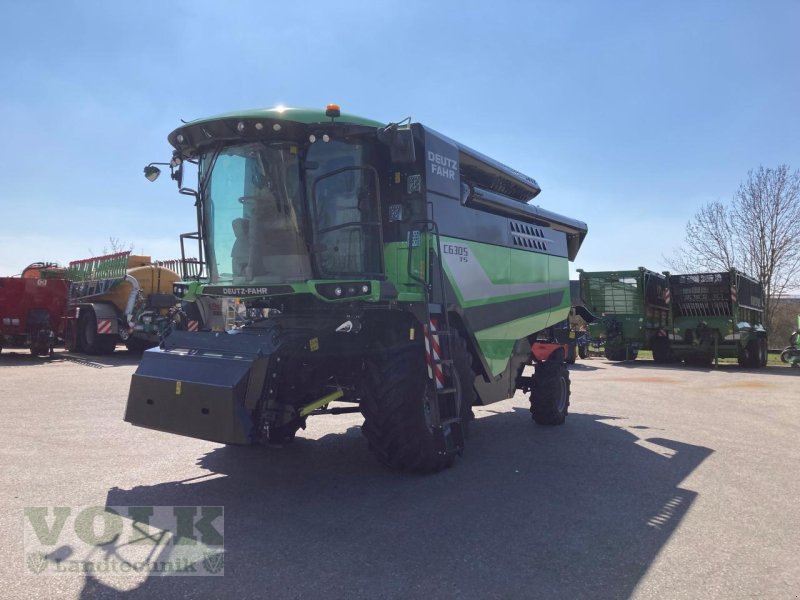 Mähdrescher Türe ait Deutz-Fahr C 6305 TS T5 mit Schneidwerk, Neumaschine içinde Friedberg-Derching (resim 1)