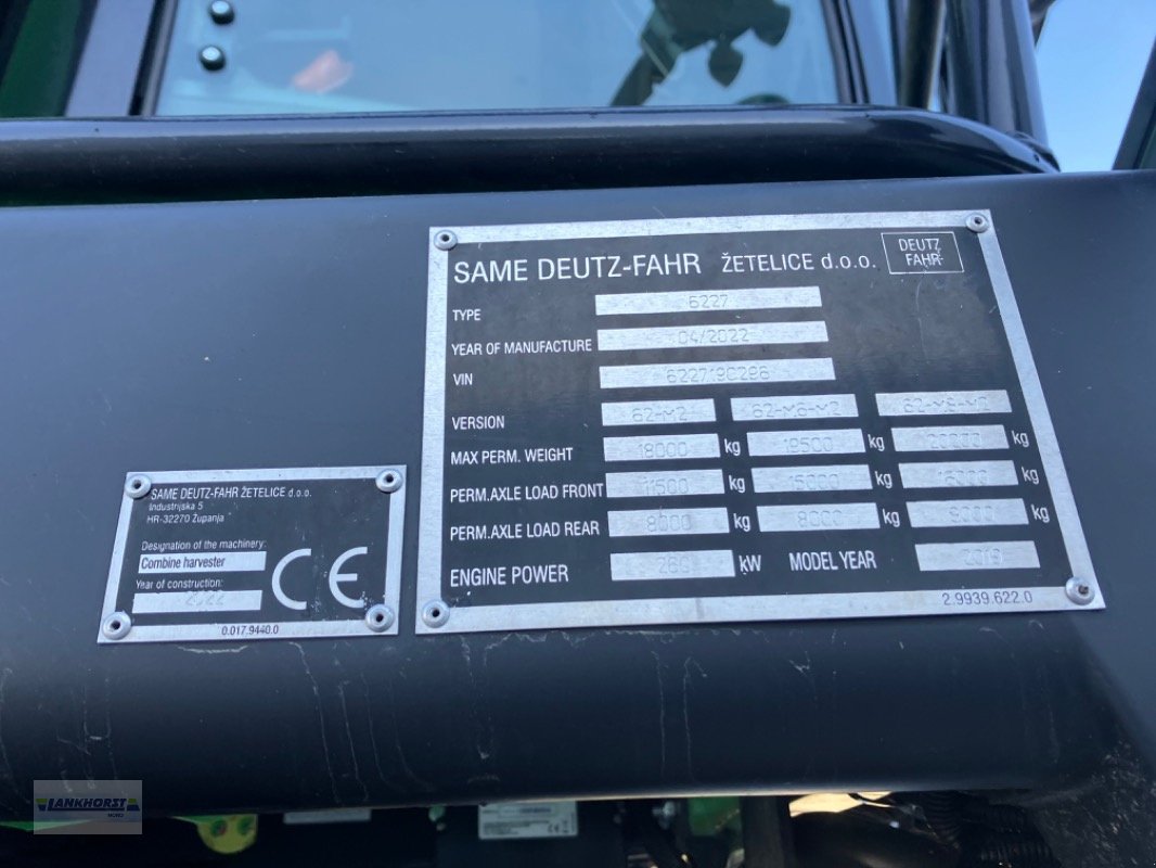 Mähdrescher Türe ait Deutz-Fahr C 7206 TS, Gebrauchtmaschine içinde Aurich (resim 28)