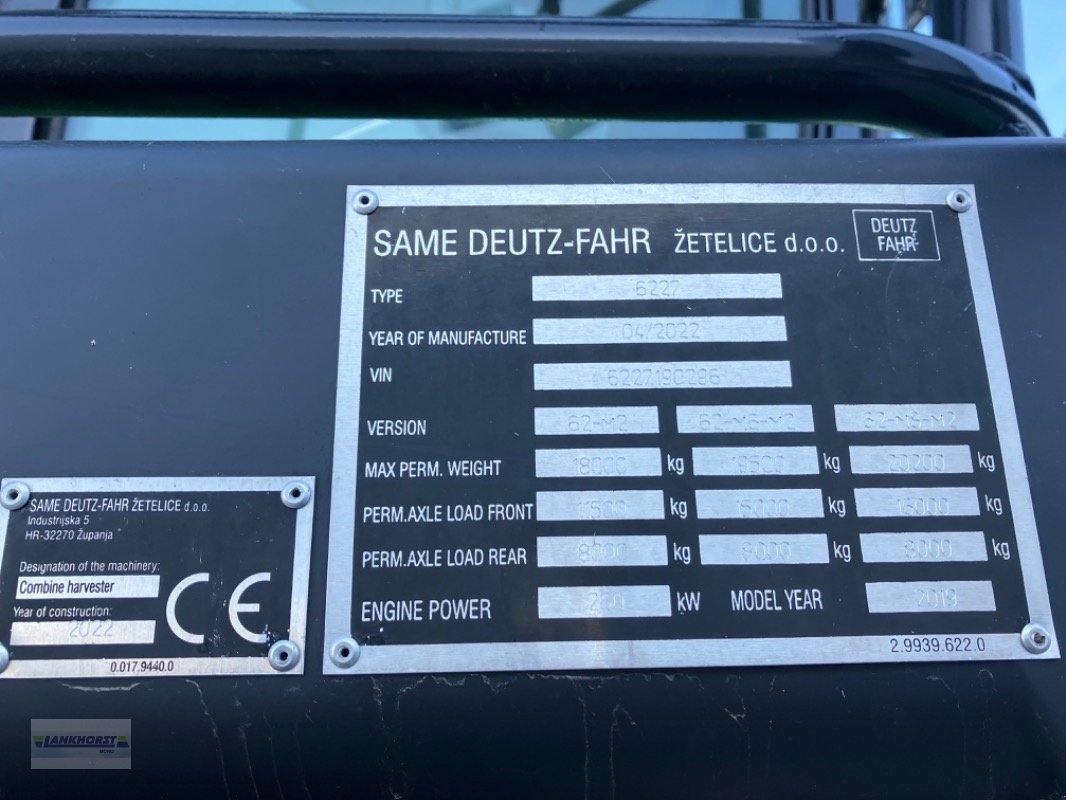Mähdrescher Türe ait Deutz-Fahr C 7206 TS, Gebrauchtmaschine içinde Aurich (resim 29)