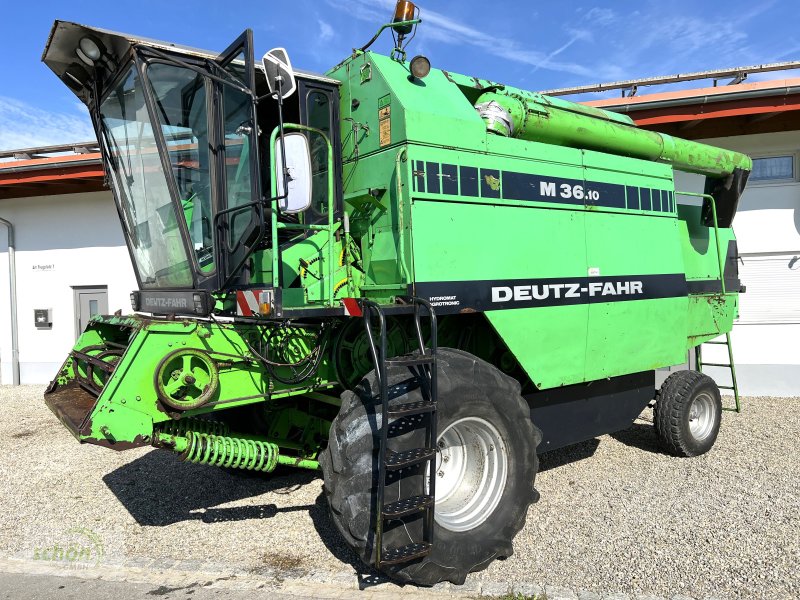 Mähdrescher Türe ait Deutz-Fahr M 36.10 mit 4,2 Meter Schneidwerk und Schneidwerkswagen, Gebrauchtmaschine içinde Burgrieden (resim 1)