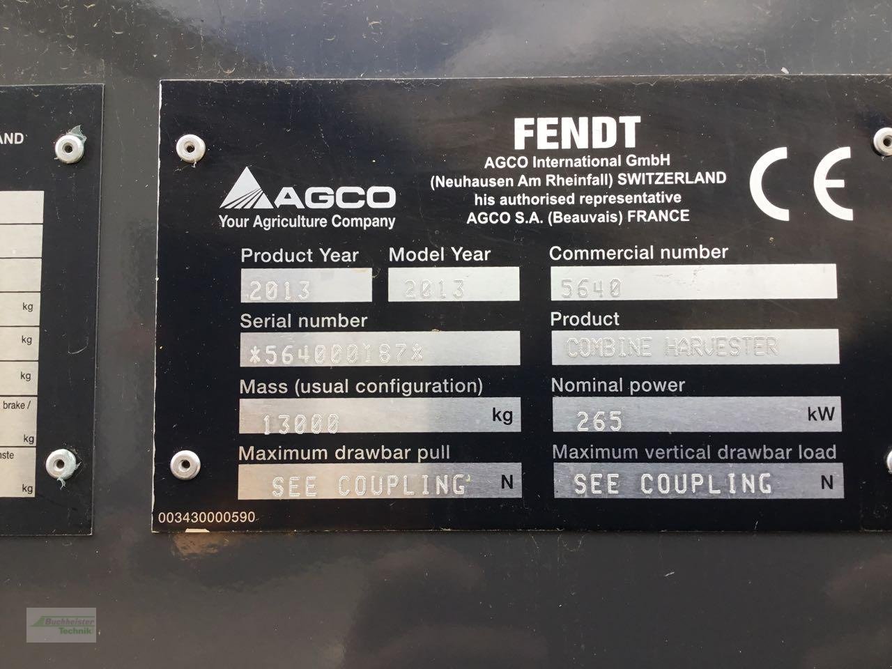 Mähdrescher del tipo Fendt 6335 C, Gebrauchtmaschine In Hess.Oldendorf (Immagine 5)