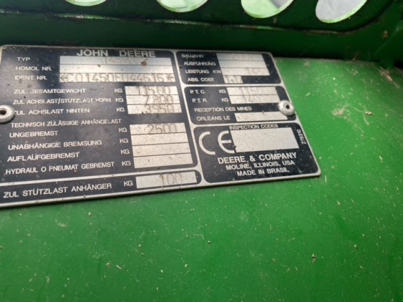 Mähdrescher Türe ait John Deere 1450 CWS, Gebrauchtmaschine içinde Richebourg (resim 11)
