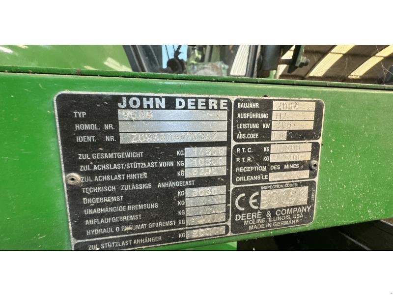 Mähdrescher typu John Deere 9580WTS, Gebrauchtmaschine v Richebourg (Obrázek 5)