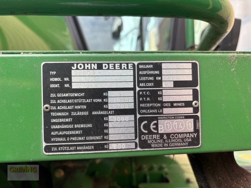 Mähdrescher Türe ait John Deere 9680WTS inkl John Deere 625R, Gebrauchtmaschine içinde Ort - Kunde (resim 20)