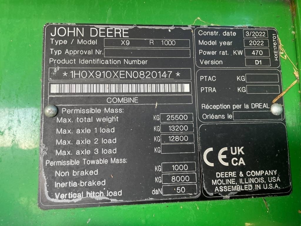 Mähdrescher tip John Deere nr. 1 X9 - 1000, Gebrauchtmaschine in Mern (Poză 16)