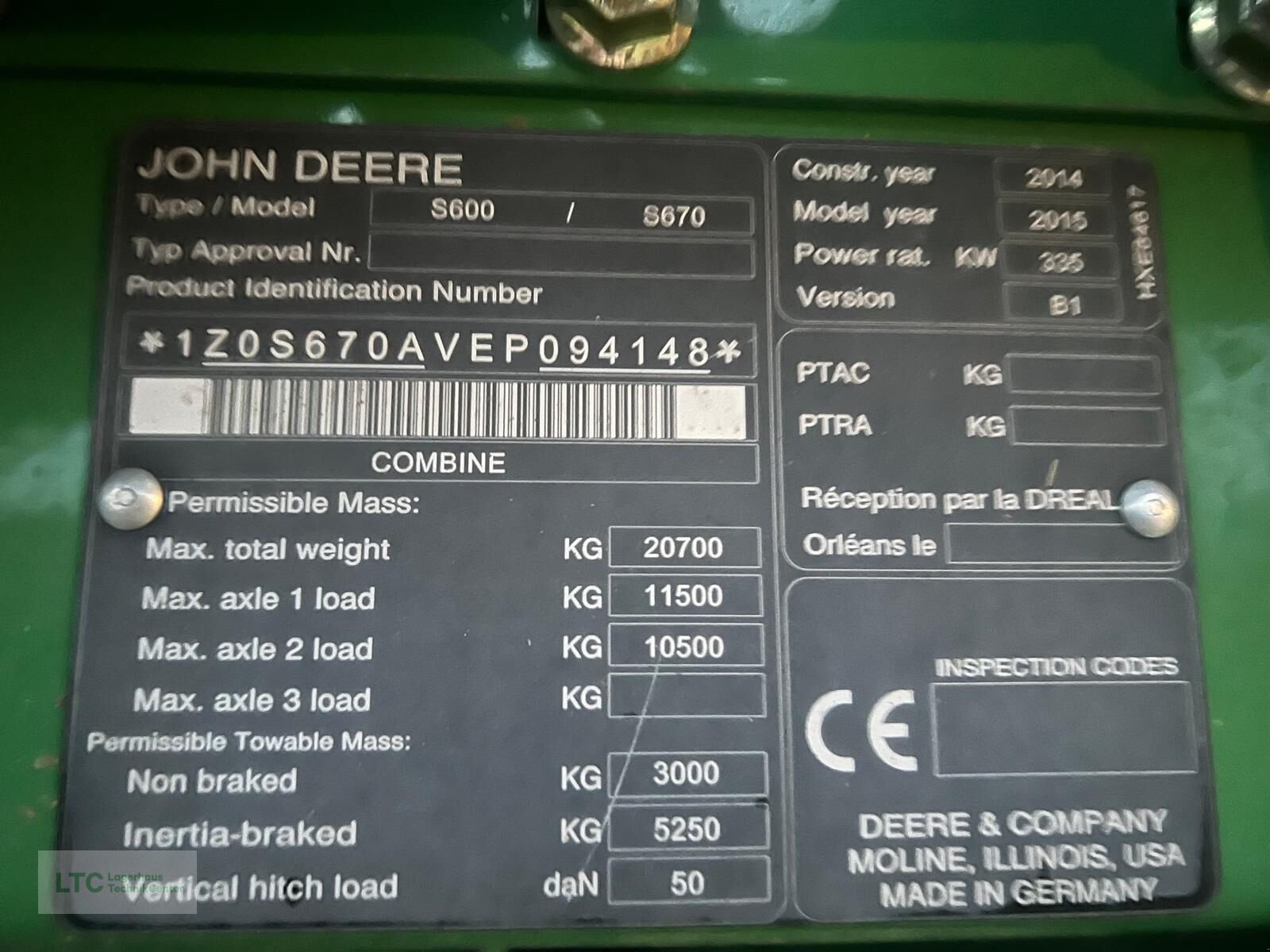 Mähdrescher des Typs John Deere S670i, Gebrauchtmaschine in Großpetersdorf (Bild 17)