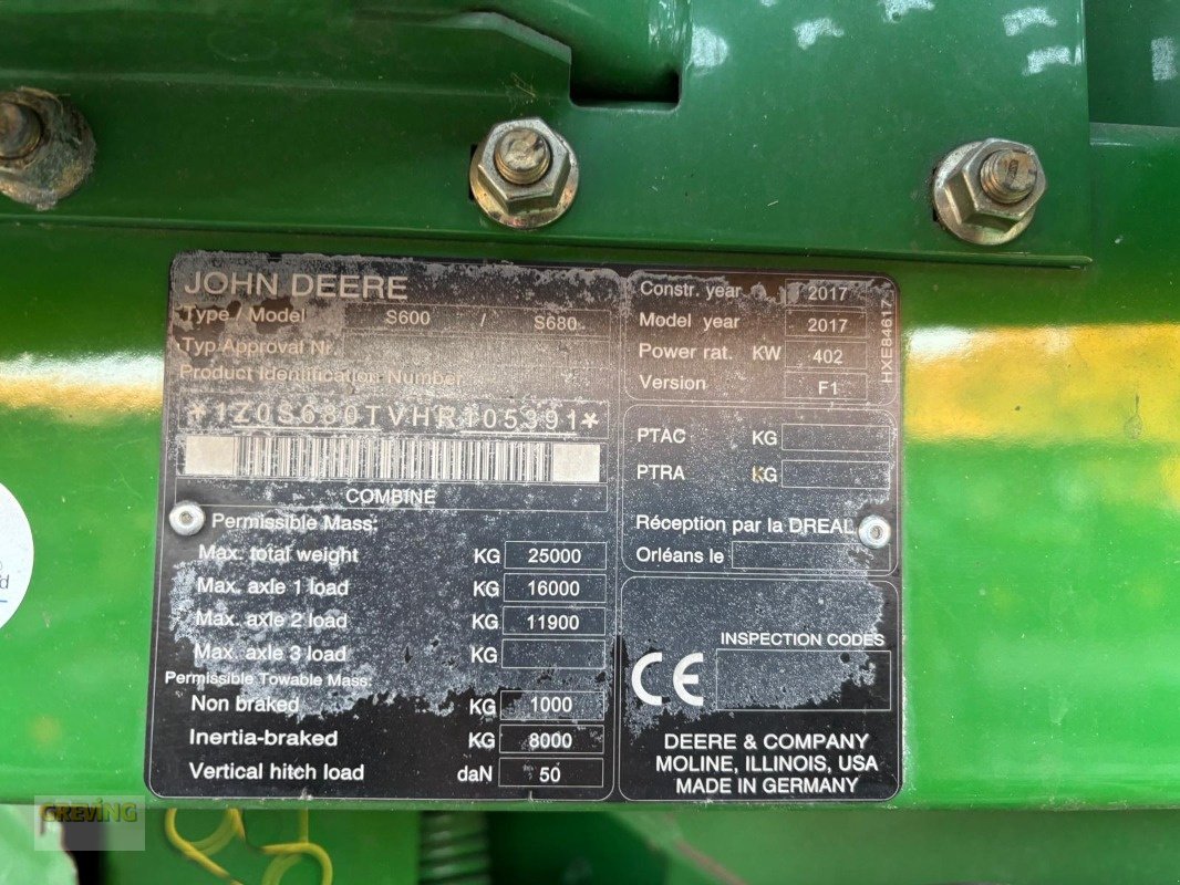 Mähdrescher of the type John Deere S680i, Gebrauchtmaschine in Ahaus (Picture 24)