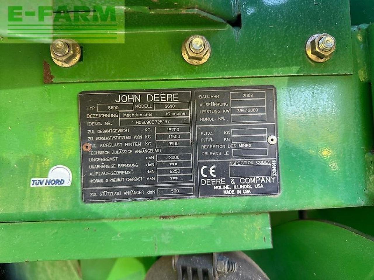 Mähdrescher del tipo John Deere s690, Gebrauchtmaschine In NORDWESTUCKERMARK / OT FÜRSTENWERDER (Immagine 10)