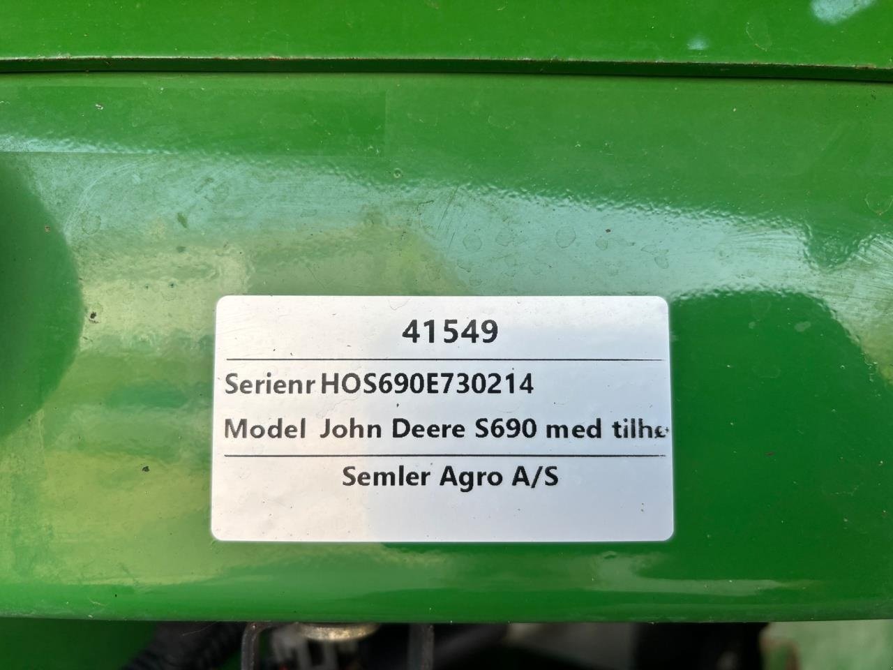 Mähdrescher typu John Deere S690, Gebrauchtmaschine w Bramming (Zdjęcie 5)