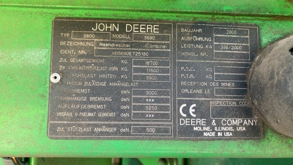 Mähdrescher des Typs John Deere S690I, Gebrauchtmaschine in Kolding (Bild 17)