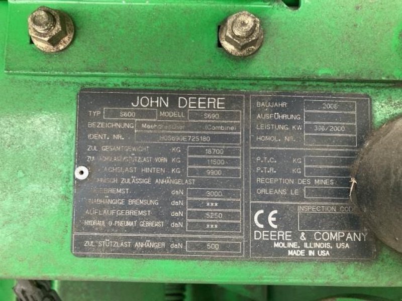 Mähdrescher des Typs John Deere S690I, Gebrauchtmaschine in Kolding (Bild 3)