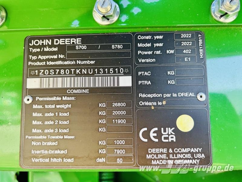 Mähdrescher typu John Deere S780i ProDrive, Gebrauchtmaschine v Sülzetal OT Altenweddingen (Obrázek 8)