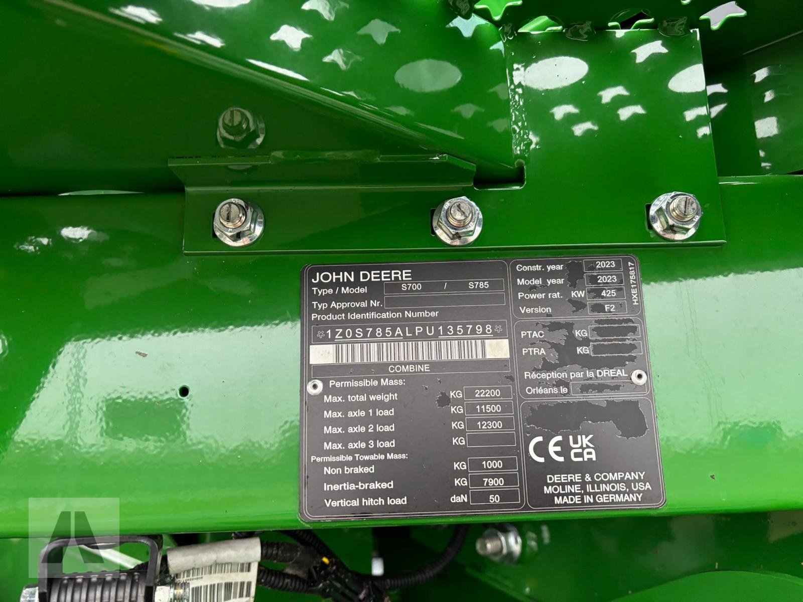 Mähdrescher of the type John Deere S785i S 785i mit 735X Schneidwerk, Gebrauchtmaschine in Regensburg (Picture 19)