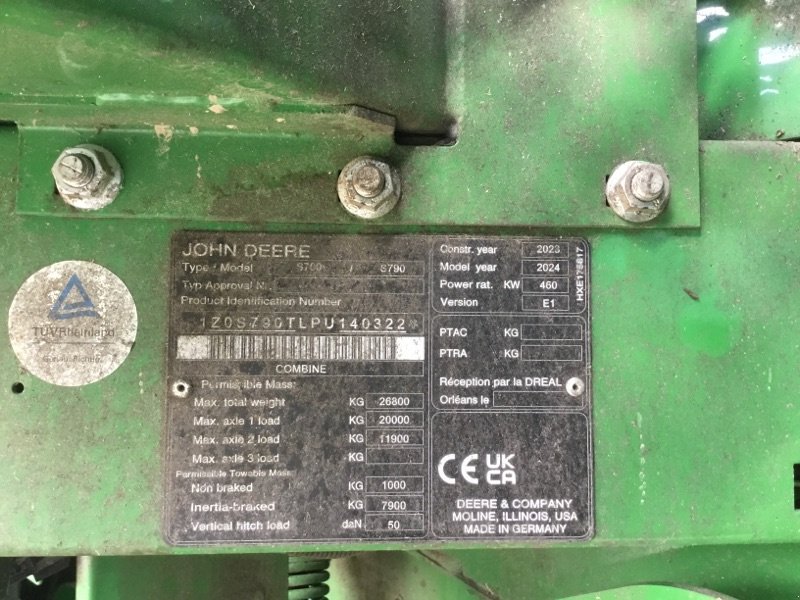 Mähdrescher typu John Deere S790 MY24 ProD 30, Gebrauchtmaschine w Neubrandenburg (Zdjęcie 7)