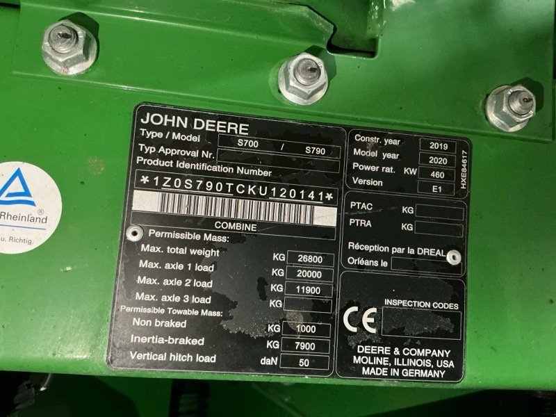 Mähdrescher a típus John Deere S790, Gebrauchtmaschine ekkor: Neubrandenburg (Kép 8)