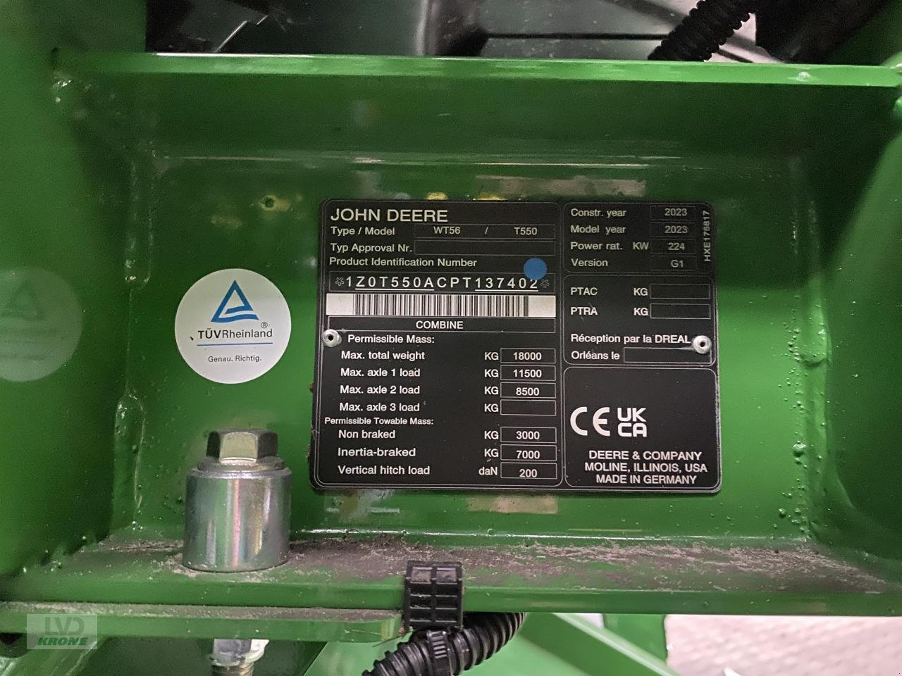 Mähdrescher des Typs John Deere T550i, Gebrauchtmaschine in Spelle (Bild 9)